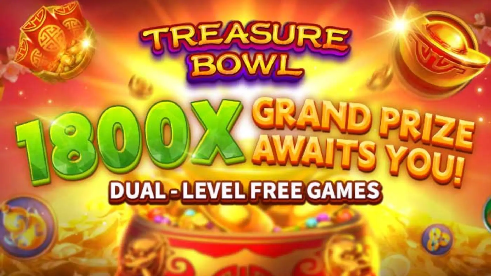 Multiplicadores Treasure Bowl 76k - 7777x Máximo com Tigela Dourada